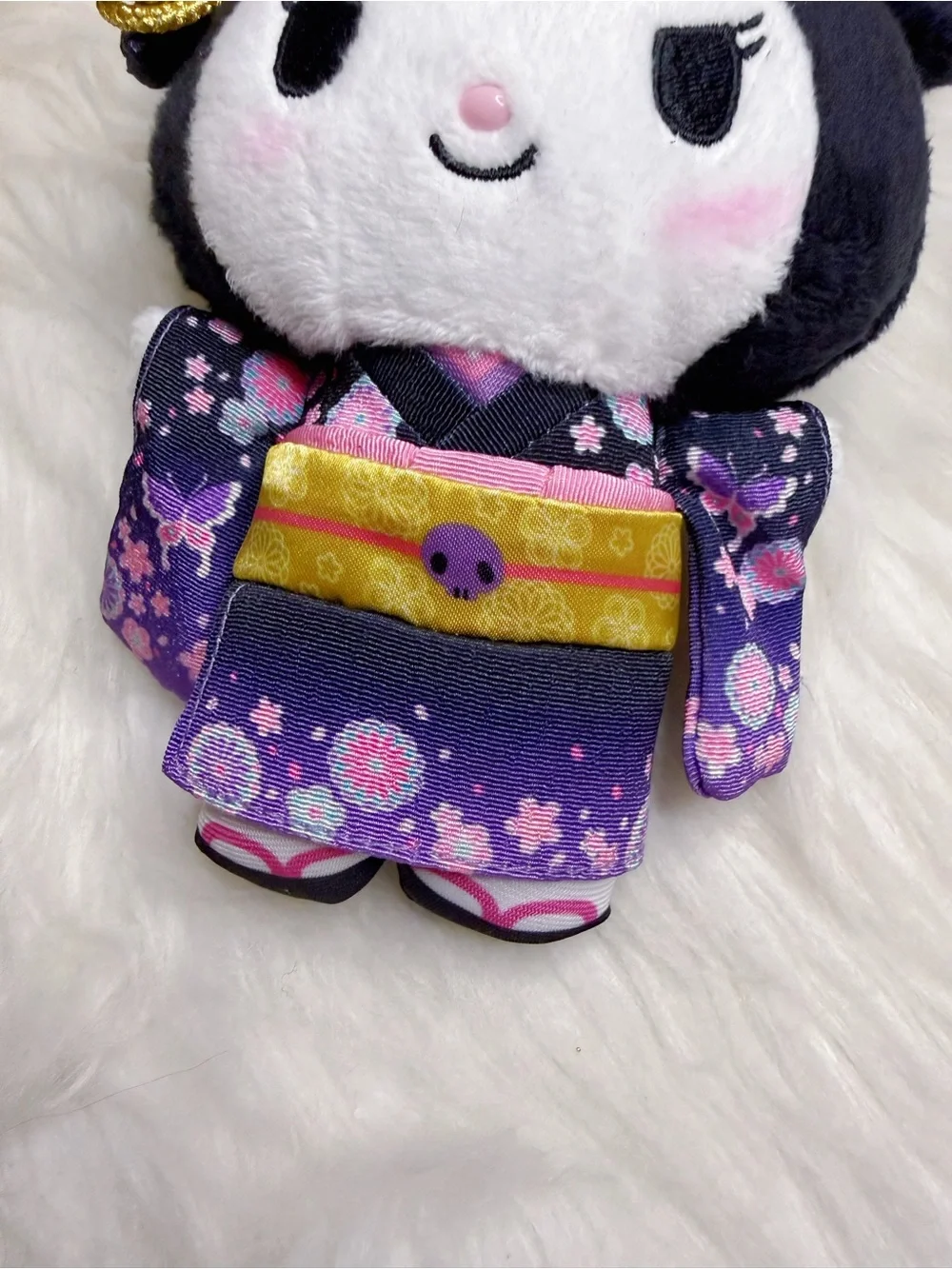 Purple Japanese Kuromi Plush Keychain bag charm